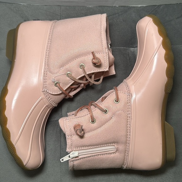 NWOT Sperry Kids Saltwater Rain Boots Blush Pink Size 6 - Picture 6 of 13